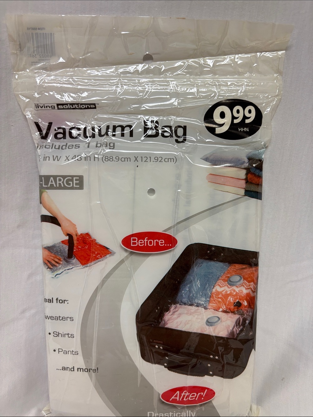 Large Vacuum Storage Bag - Clear